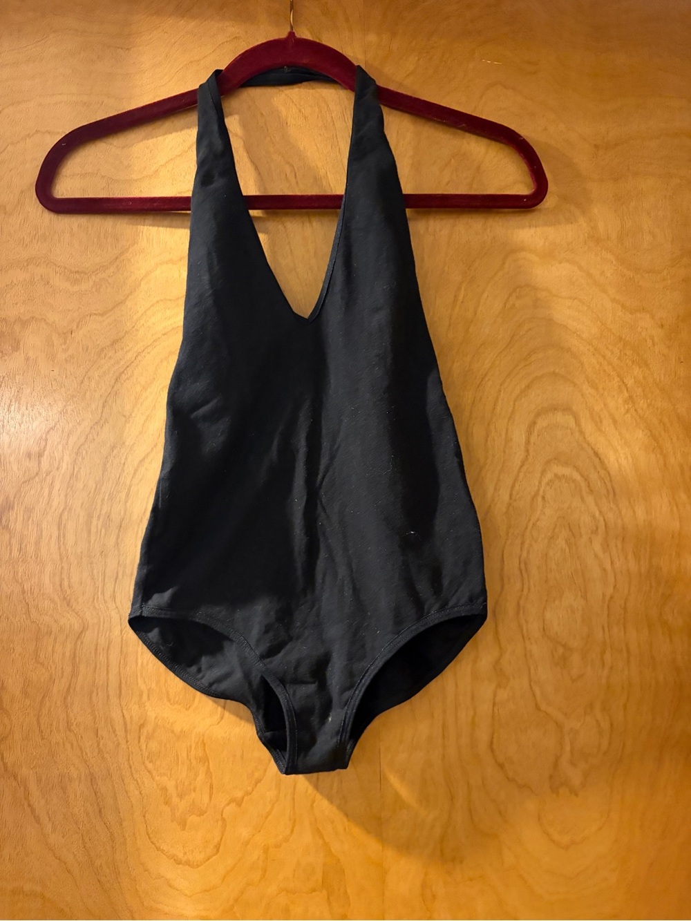 Women’s Black One-Piece Halter Bodysuit
